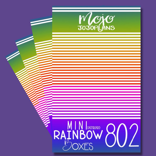 Mini Rainbow Dashboard Boxes Sticker Book