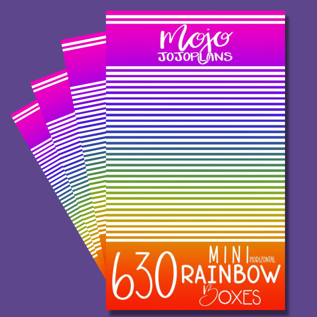 Mini Rainbow Horizontal Boxes Sticker Book