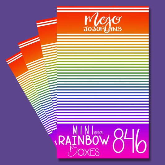 Mini Rainbow Vertical Boxes Sticker Book