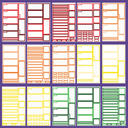 Mini Rainbow Horizontal Boxes Sticker Book