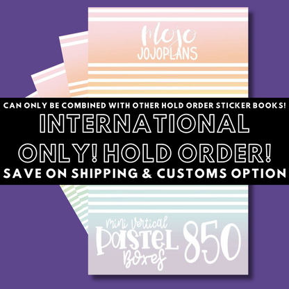 INTERNATIONAL ONLY- Mini Sticker Books Options (No U.S. Orders)
