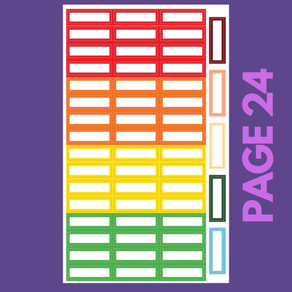 INDIVIDUAL SHEETS Monthly Boxes