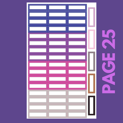 INDIVIDUAL SHEETS Monthly Boxes