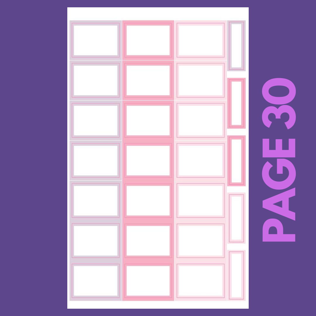 INDIVIDUAL SHEETS Pastel Monthly Boxes