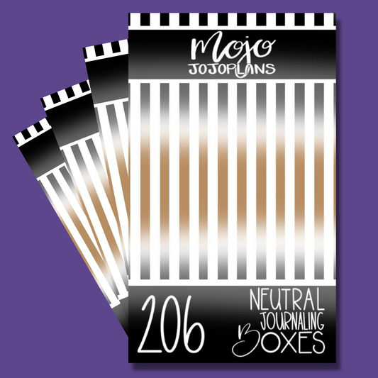 Neutral Journaling Boxes Sticker Book