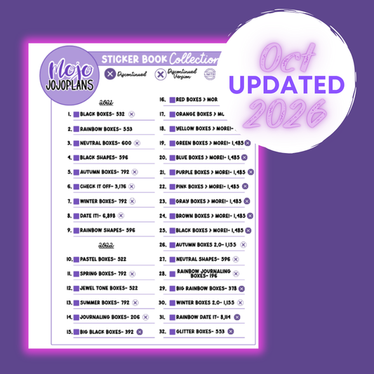 Official Mojo_JojoPlans Sticker List (Oct 2026 Update)