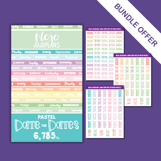 2026 Pastel Date the Dates Bundle