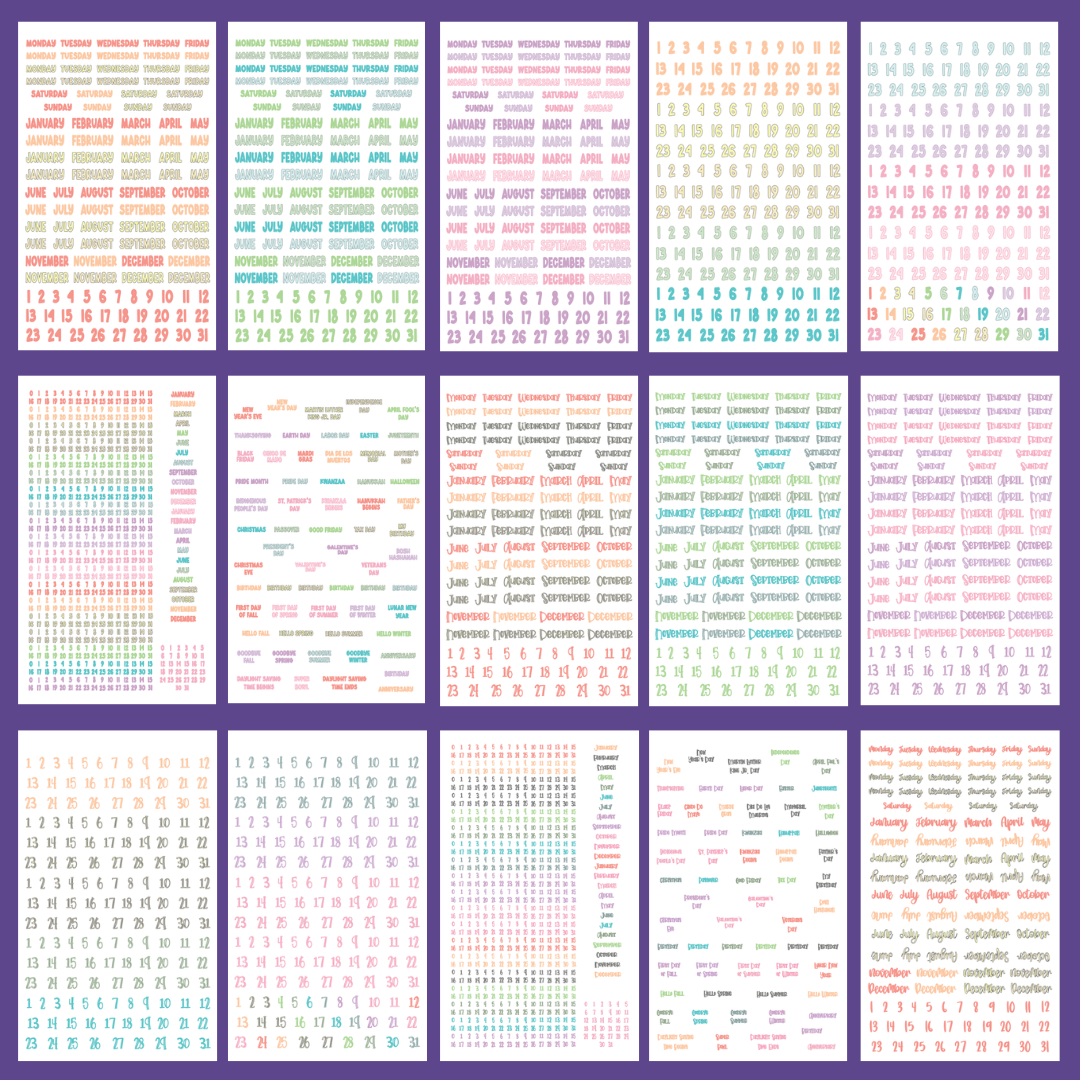 Pastel Date the Dates