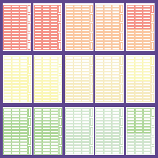 Pastel Functional Boxes SERIES 1 Sticker Book