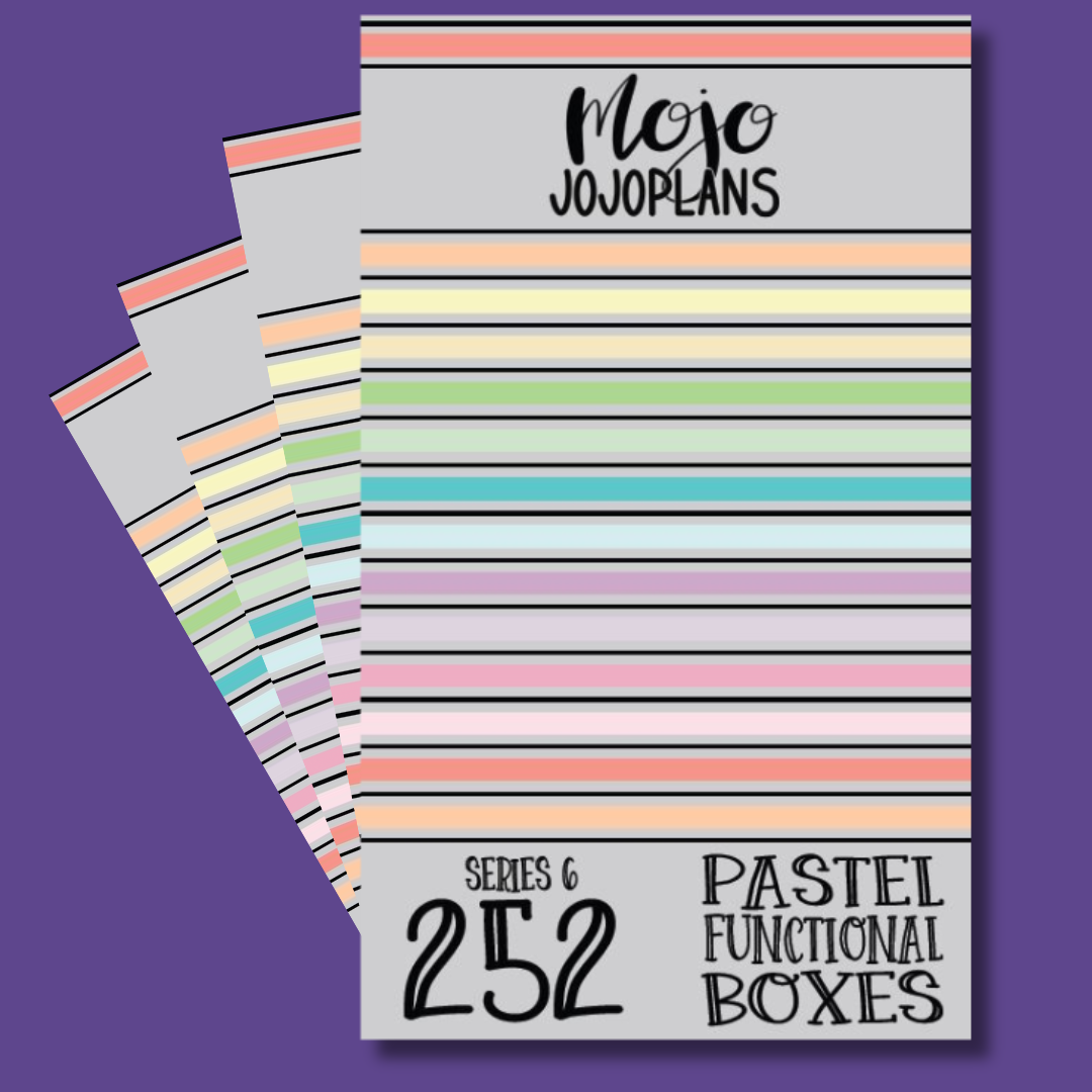 Pastel Functional Boxes SERIES 6 Sticker Book