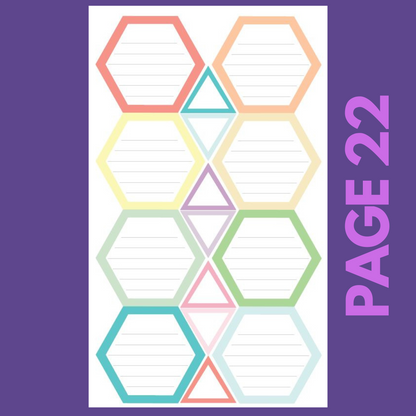 INDIVIDUAL SHEETS Pastel Shapes