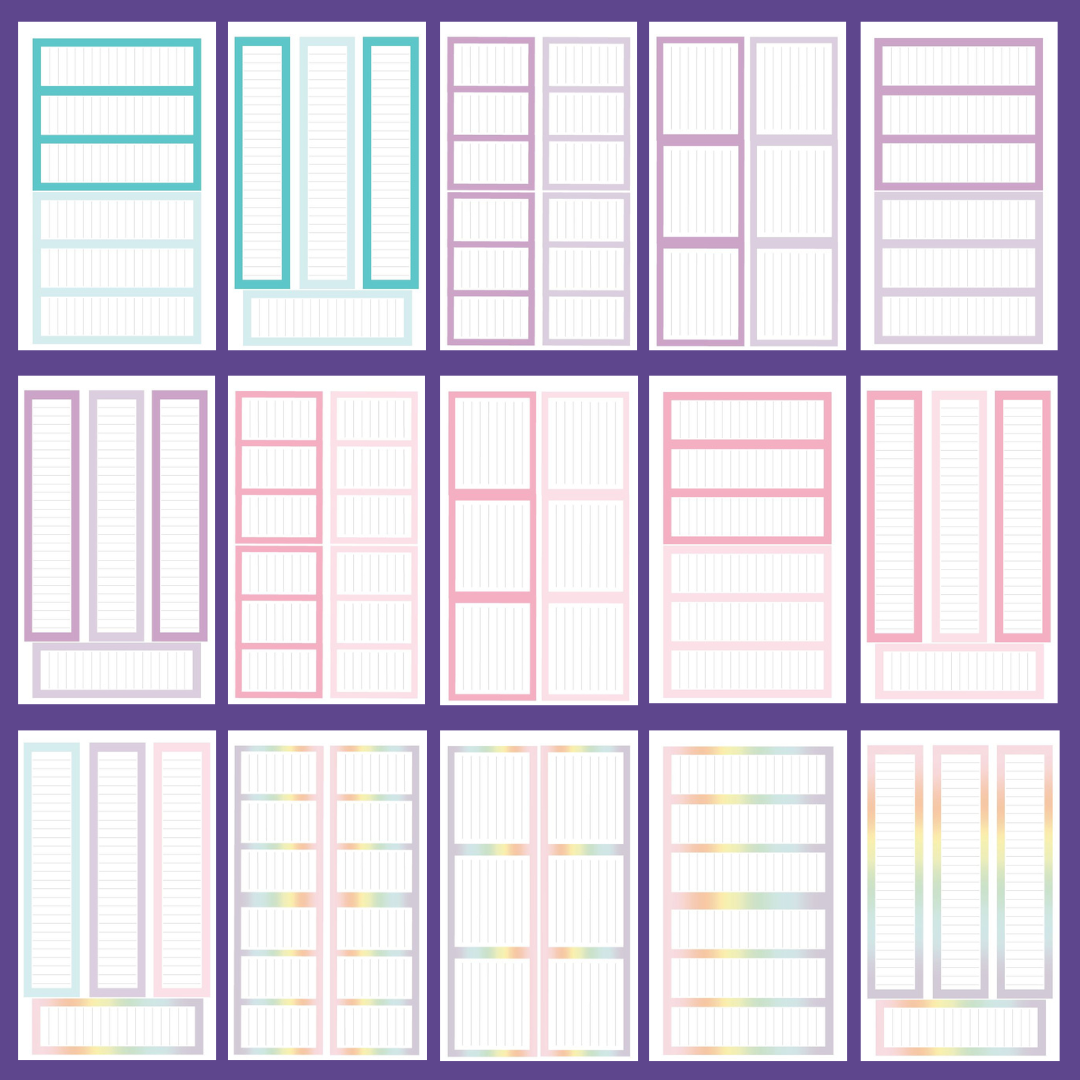 Pastel Journaling Boxes Sticker Book