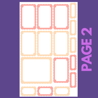 INDIVIDUAL SHEETS Pastel Scalloped Boxes