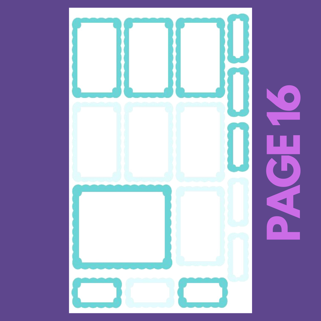 INDIVIDUAL SHEETS Pastel Scalloped Boxes