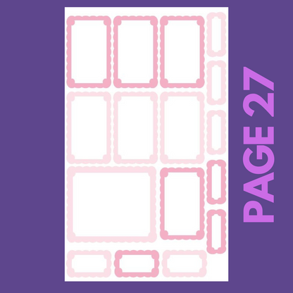 INDIVIDUAL SHEETS Pastel Scalloped Boxes