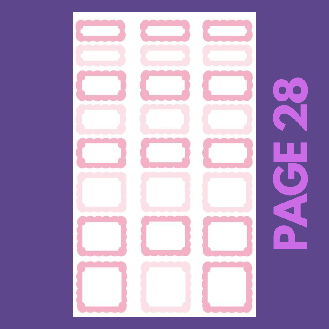 INDIVIDUAL SHEETS Pastel Scalloped Boxes