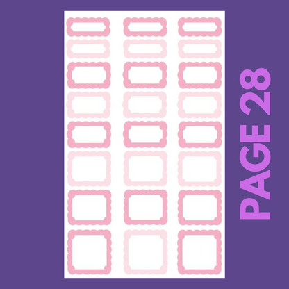 INDIVIDUAL SHEETS Pastel Scalloped Boxes