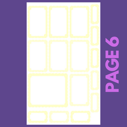 INDIVIDUAL SHEETS Pastel Scalloped Boxes