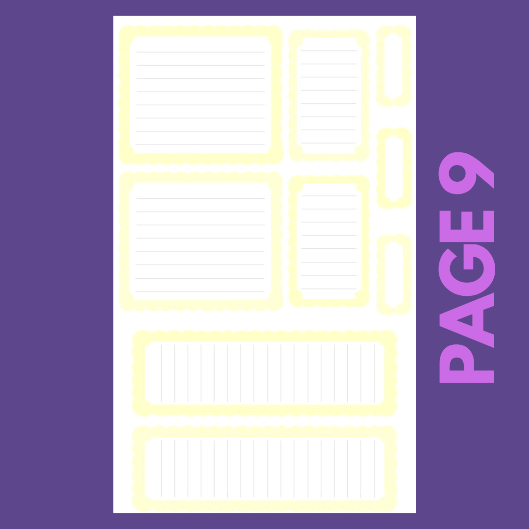 INDIVIDUAL SHEETS Pastel Scalloped Boxes
