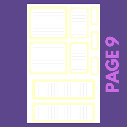 INDIVIDUAL SHEETS Pastel Scalloped Boxes