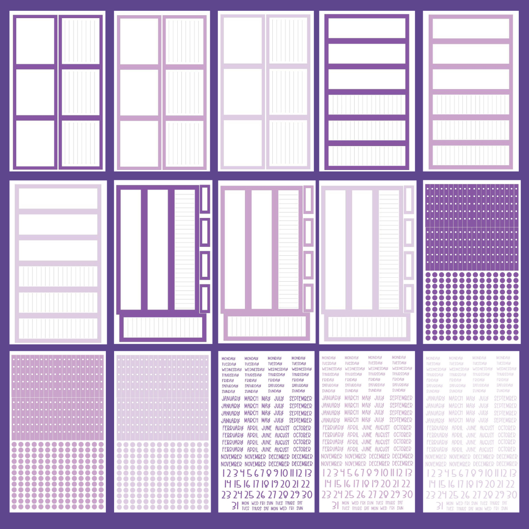 Purple Boxes & More Sticker Book