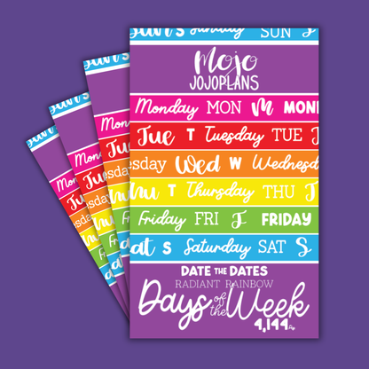 Radiant Rainbow Days of the Week- Date the Dates Sticker Book