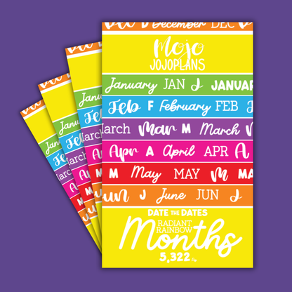 Radiant Rainbow Months- Date the Dates Sticker Book