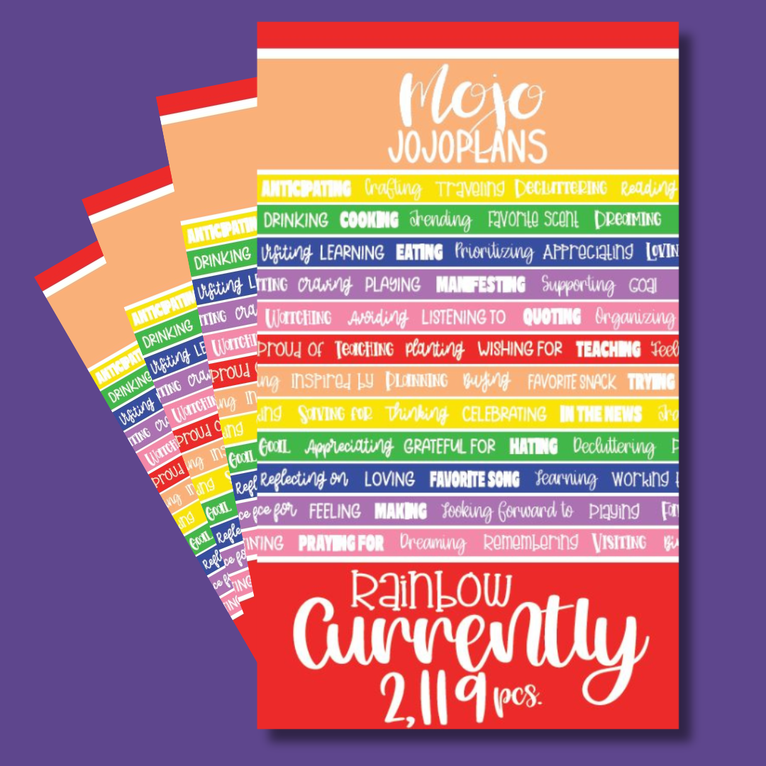 Rainbow Currently Sticker Book – Mojo_JojoPlans