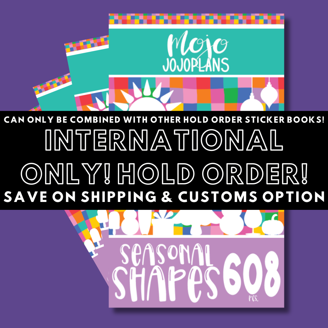 INTERNATIONAL ONLY- Shapes Sticker Books Options (No U.S. Orders)