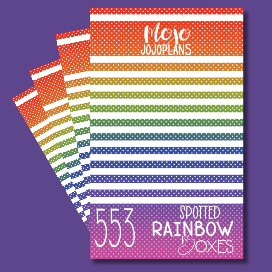 Spotted Rainbow Boxes Sticker Book