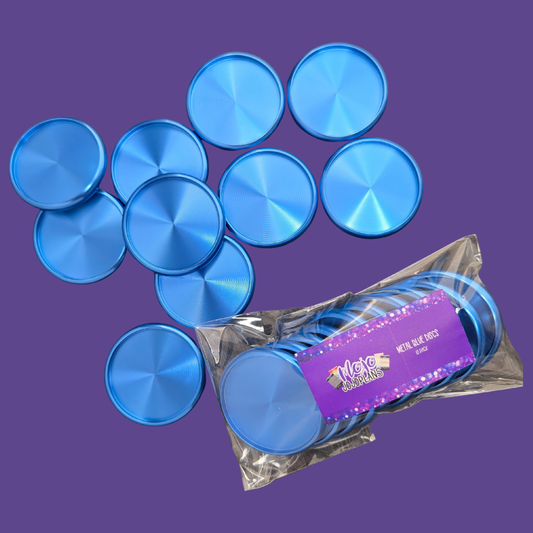 Blue Metal Discs-38mm- Set of 10