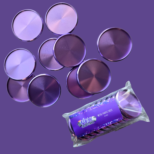 Purple Metal Discs- Set of 10