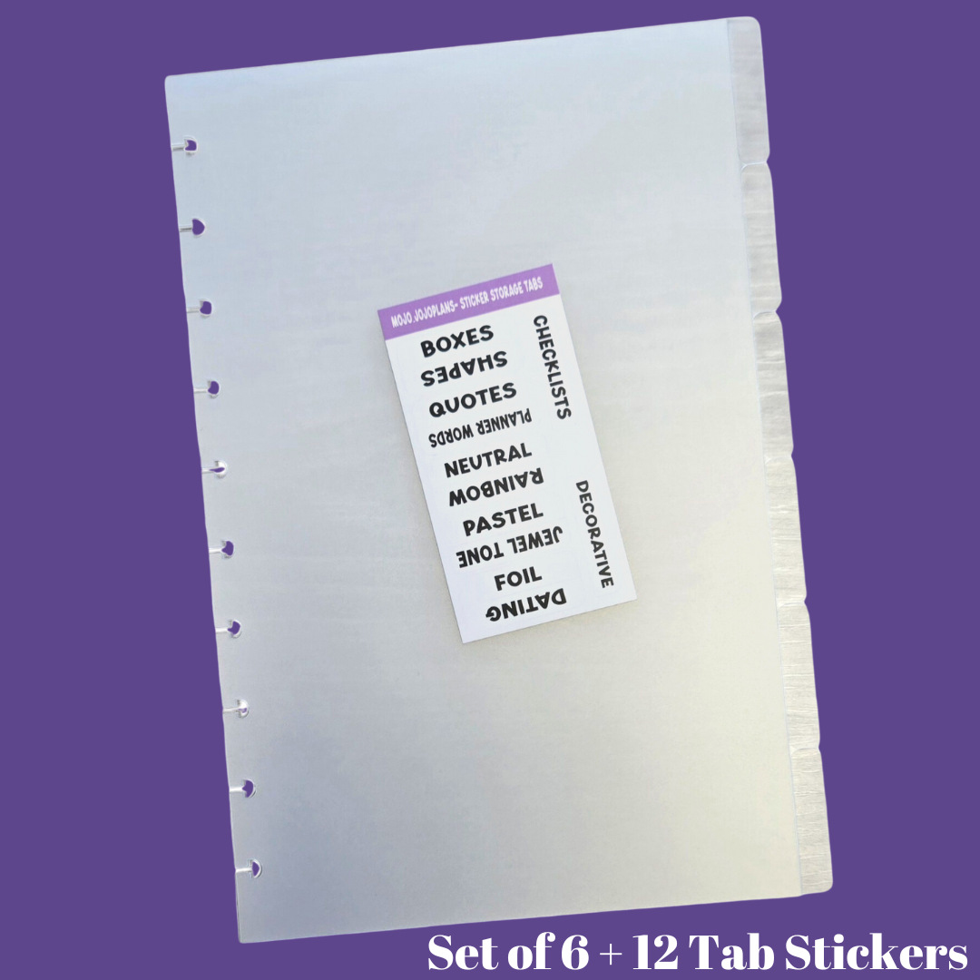Sticker Deviders 'Full Mojo' MOJO Sticker System Side-Tab Dividers – Mojo_JojoPlans