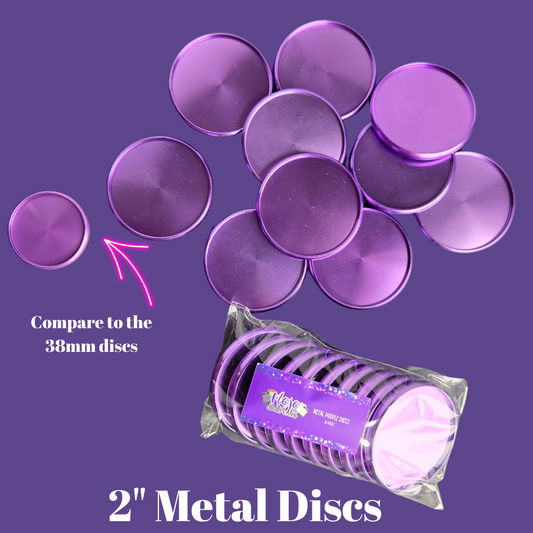 Purple Metal Discs-2 Inch- Set of 10