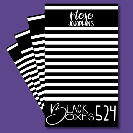 NEW Black Boxes Sticker Book