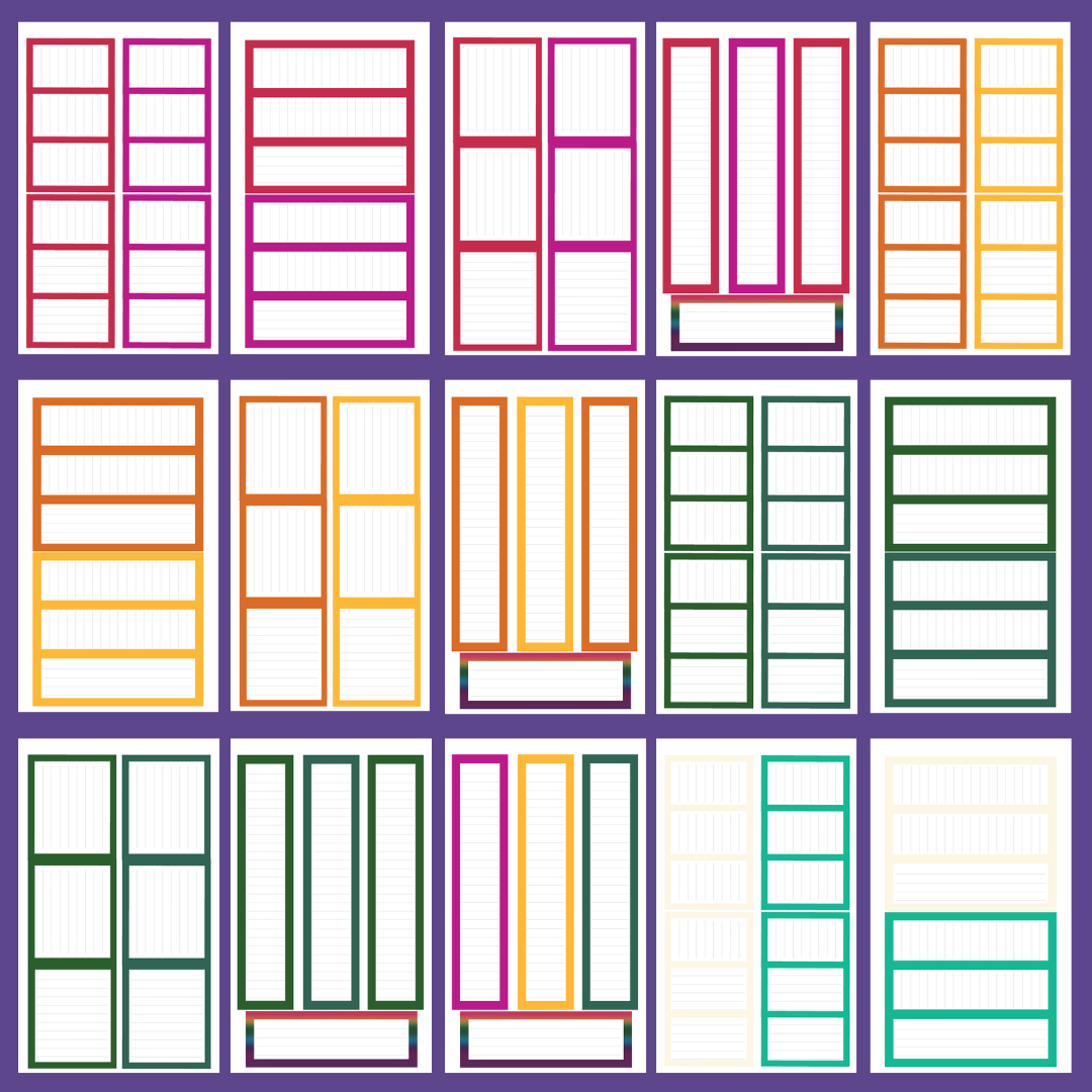 NEW Jewel Tone Journaling Boxes Sticker Book