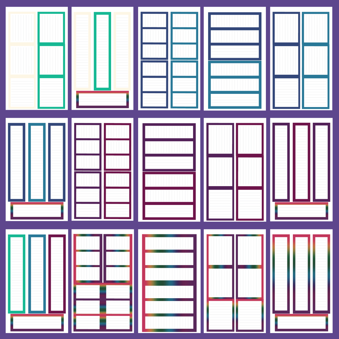 NEW Jewel Tone Journaling Boxes Sticker Book