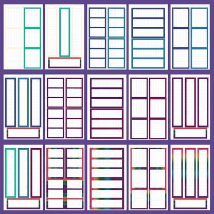NEW Jewel Tone Journaling Boxes Sticker Book