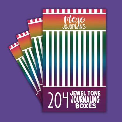 NEW Jewel Tone Journaling Boxes Sticker Book