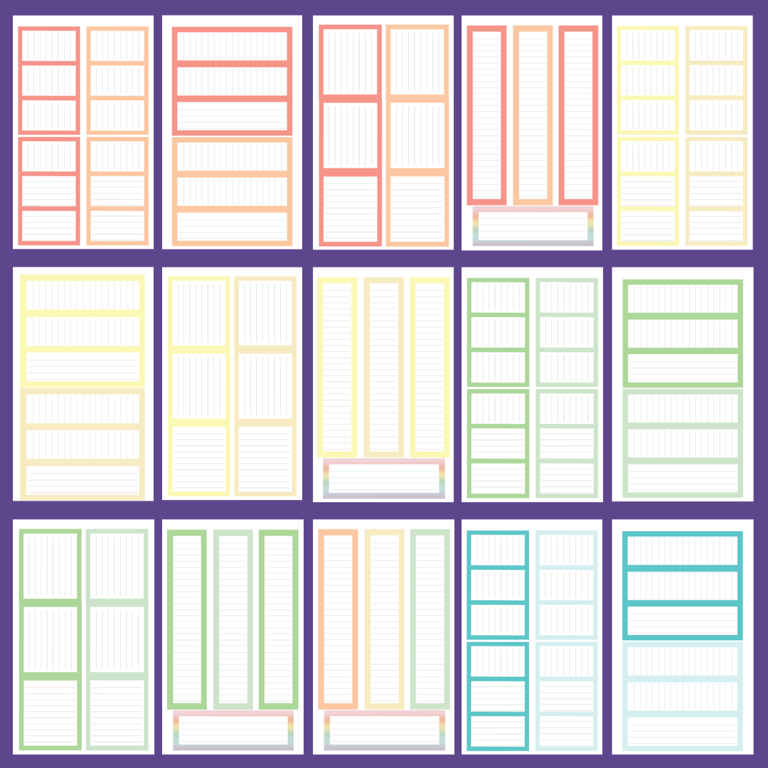 NEW Pastel Journaling Boxes Sticker Book