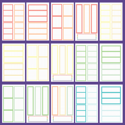 NEW Pastel Journaling Boxes Sticker Book