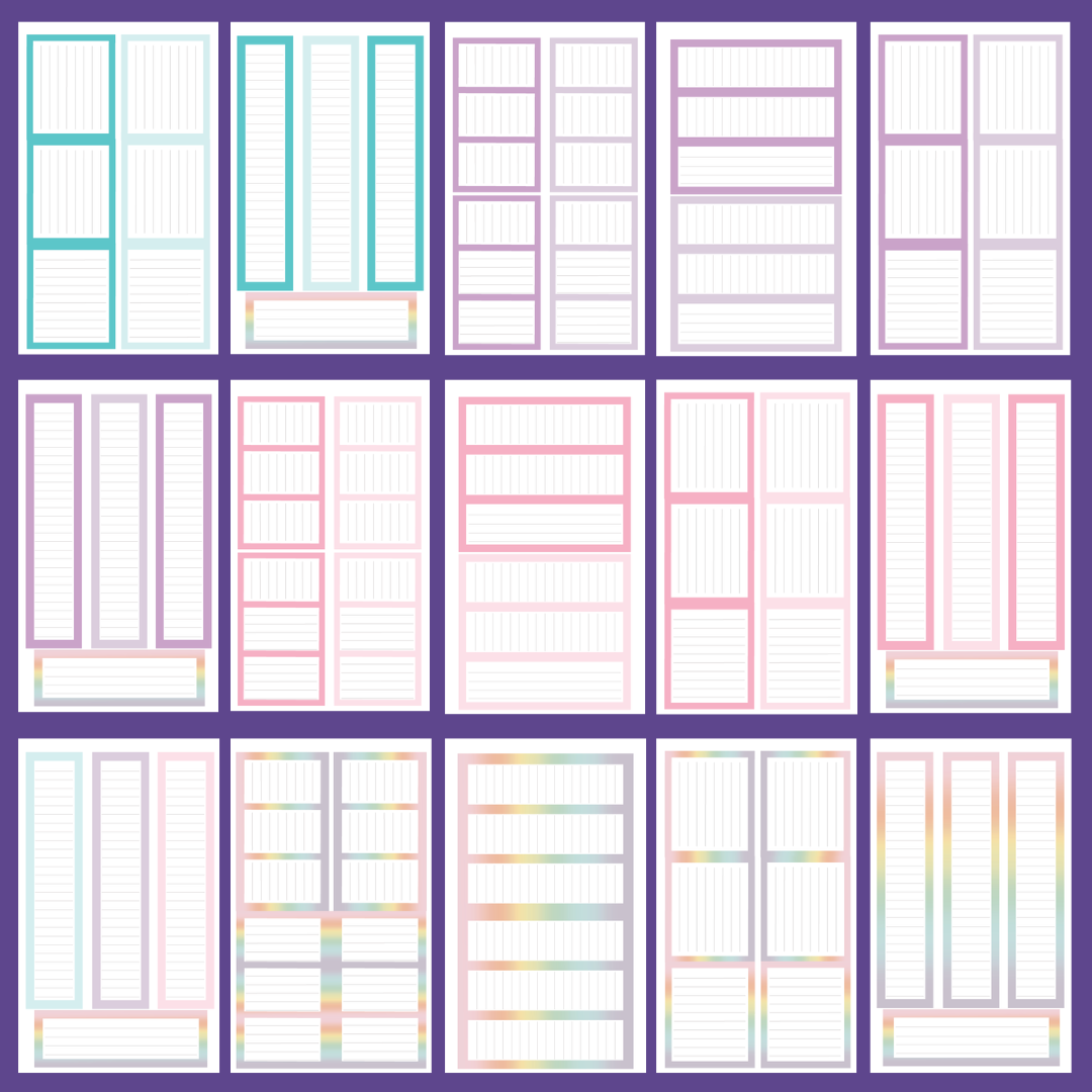 NEW Pastel Journaling Boxes Sticker Book