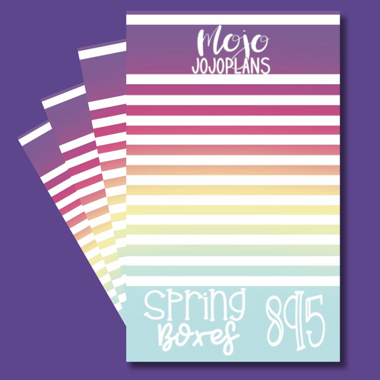 INDIVIDUAL SHEETS Spring Boxes