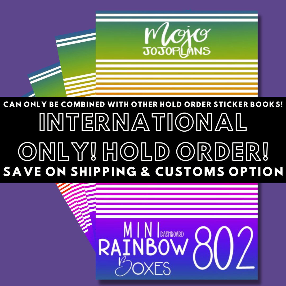 INTERNATIONAL ONLY- Mini Rainbow Dashboard Boxes! Hold Order