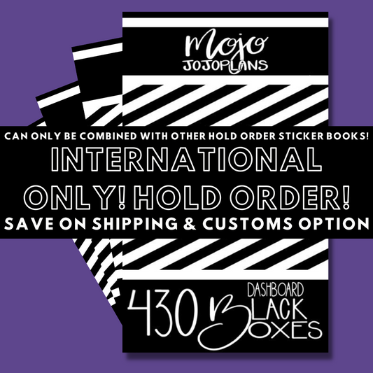 INTERNATIONAL ONLY- Black Dashboard Boxes! Hold Order