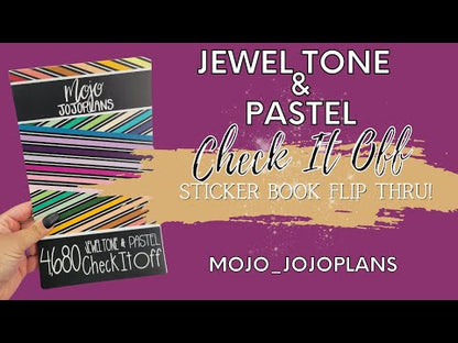 Jewel Tone & Pastel Check It Off Sticker Book