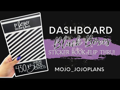 Black Dashboard Boxes Sticker Book