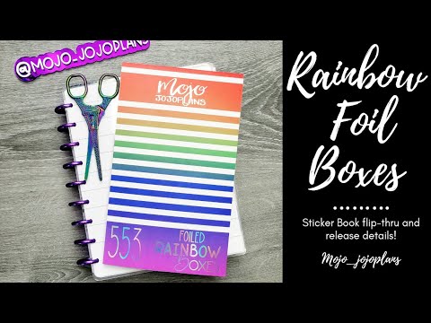 FOIL Rainbow Boxes Sticker Book