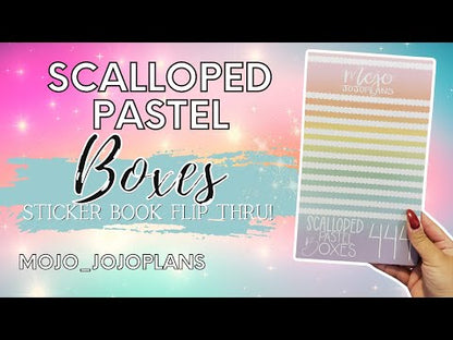 Pastel Scalloped Boxes Sticker Book