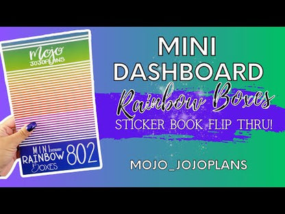 Mini Rainbow Dashboard Boxes Sticker Book